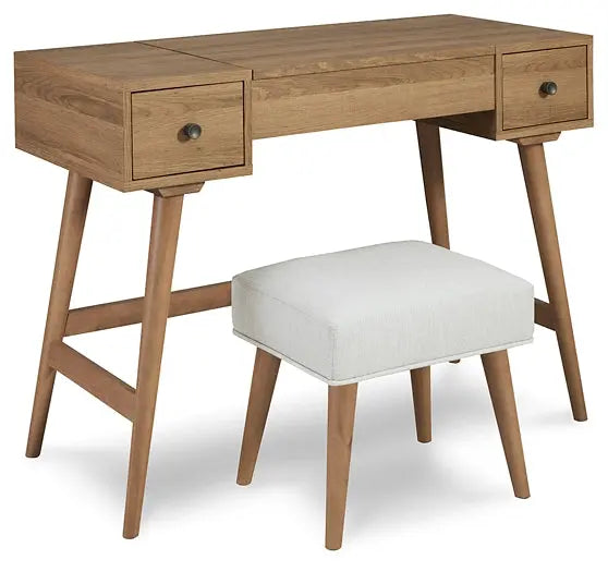 Thadamere Vanity/UPH Stool (2/CN) at Lee Furniture, NC