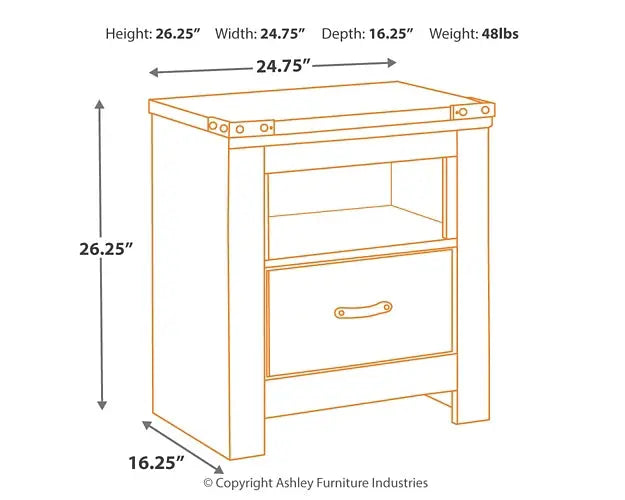 Trinell One Drawer Night Stand at Lee Furniture, NC