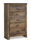 Trinell Queen Panel Bed with Dresser, Chest and Nightstand at Lee Furniture, NC