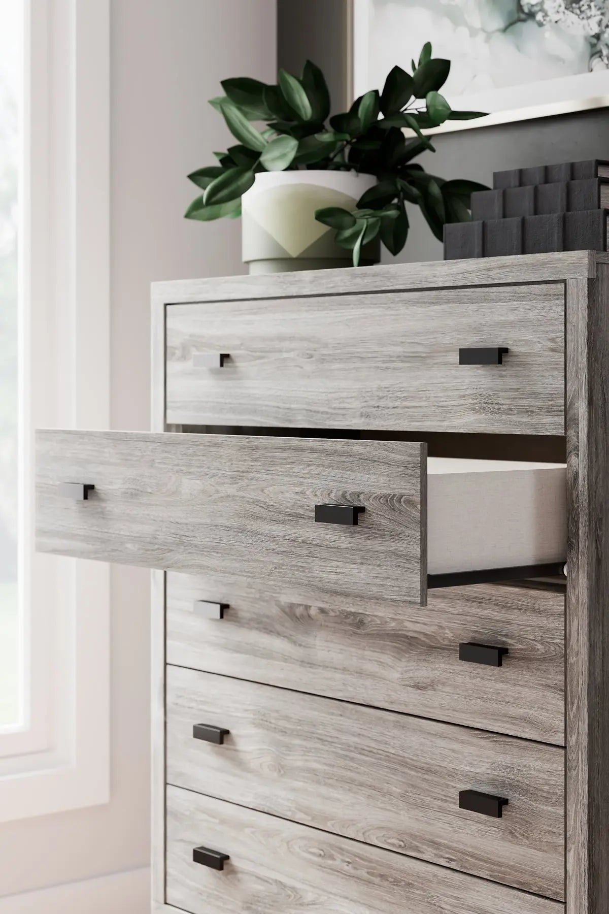 Vessalli Five Drawer Wide Chest at Lee Furniture, NC