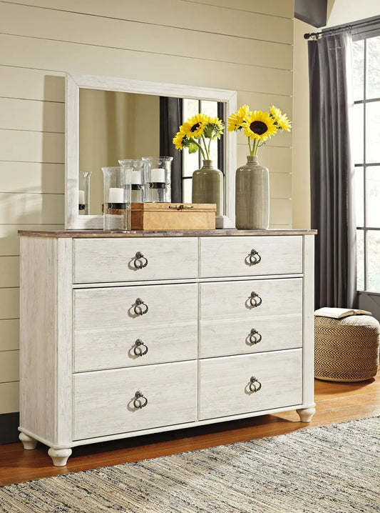 Willowton Dresser and Mirror at Lee Furniture, NC