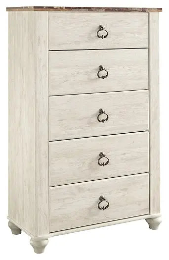 Willowton Five Drawer Chest at Lee Furniture, NC