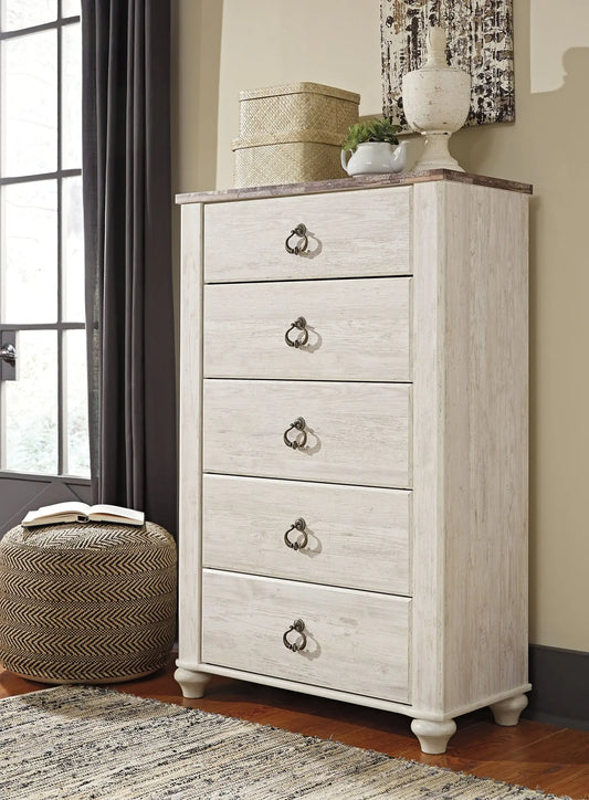 Willowton Five Drawer Chest at Lee Furniture, NC