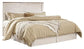 Willowton King/California King Panel Headboard with Mirrored Dresser, Chest and 2 Nightstands at Lee Furniture, NC