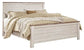 Willowton King Panel Bed with Mirrored Dresser and Chest at Lee Furniture, NC