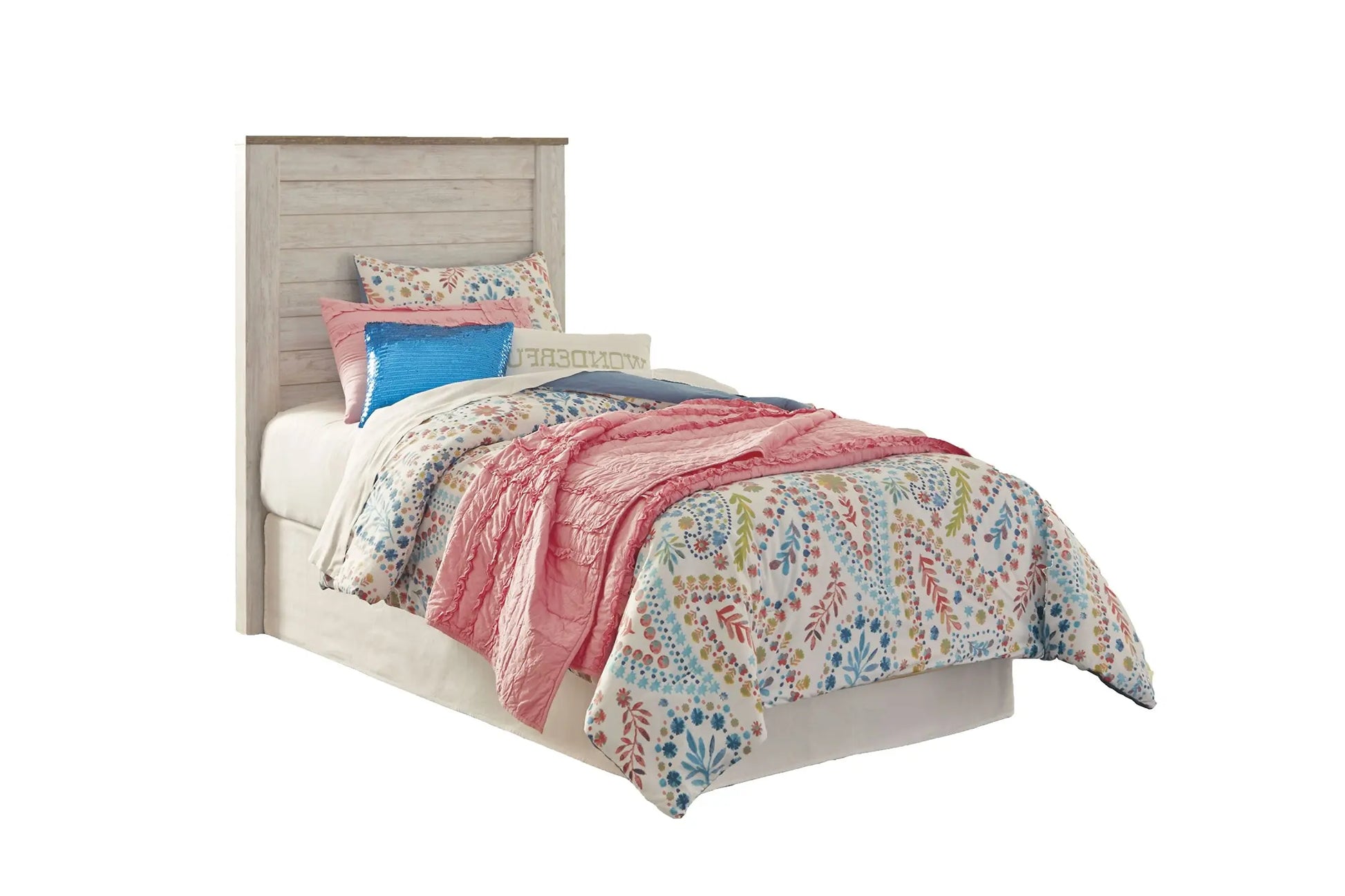 Willowton / Panel Headboard With Mirrored Dresser And Chest at Lee Furniture, NC