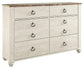 Willowton Six Drawer Dresser at Lee Furniture, NC