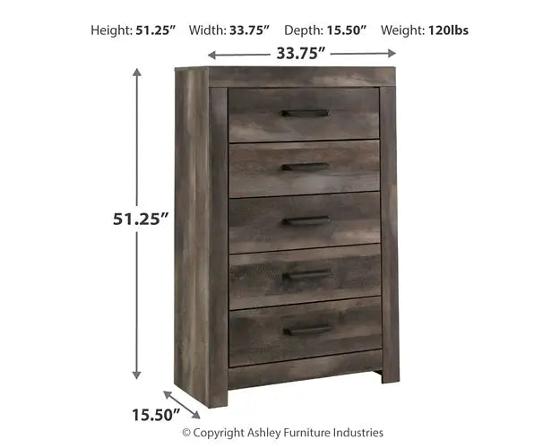 Wynnlow Five Drawer Chest at Lee Furniture, NC