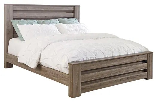 Zelen King Panel Bed with Mirrored Dresser, Chest and Nightstand at Lee Furniture, NC