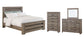 Zelen Queen Panel Bed with Mirrored Dresser and Chest at Lee Furniture, NC