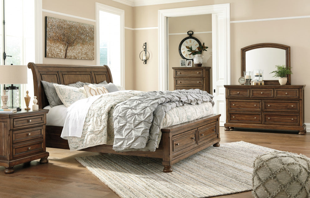 Flynnter Sleigh Bed with Storage