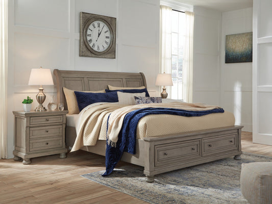 Lettner Sleigh Bed with Storage
