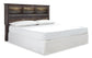 Drystan King/California King Bookcase Headboard Bed with Mirrored Dresser