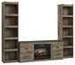 Trinell 3-Piece Entertainment Center with Electric Fireplace