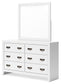 Binterglen Twin Panel Bed with Mirrored Dresser and Chest