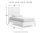 Binterglen Twin Panel Bed with Mirrored Dresser and Chest