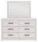 Cayboni Full Panel Bed with Mirrored Dresser, Chest and Nightstand