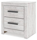 Cayboni Full Panel Bed with Mirrored Dresser, Chest and Nightstand