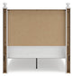 Mollviney Full Panel Bed with Mirrored Dresser, Chest and Nightstand