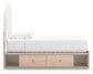 Arloster Twin Upholstered Panel Bed with Storage