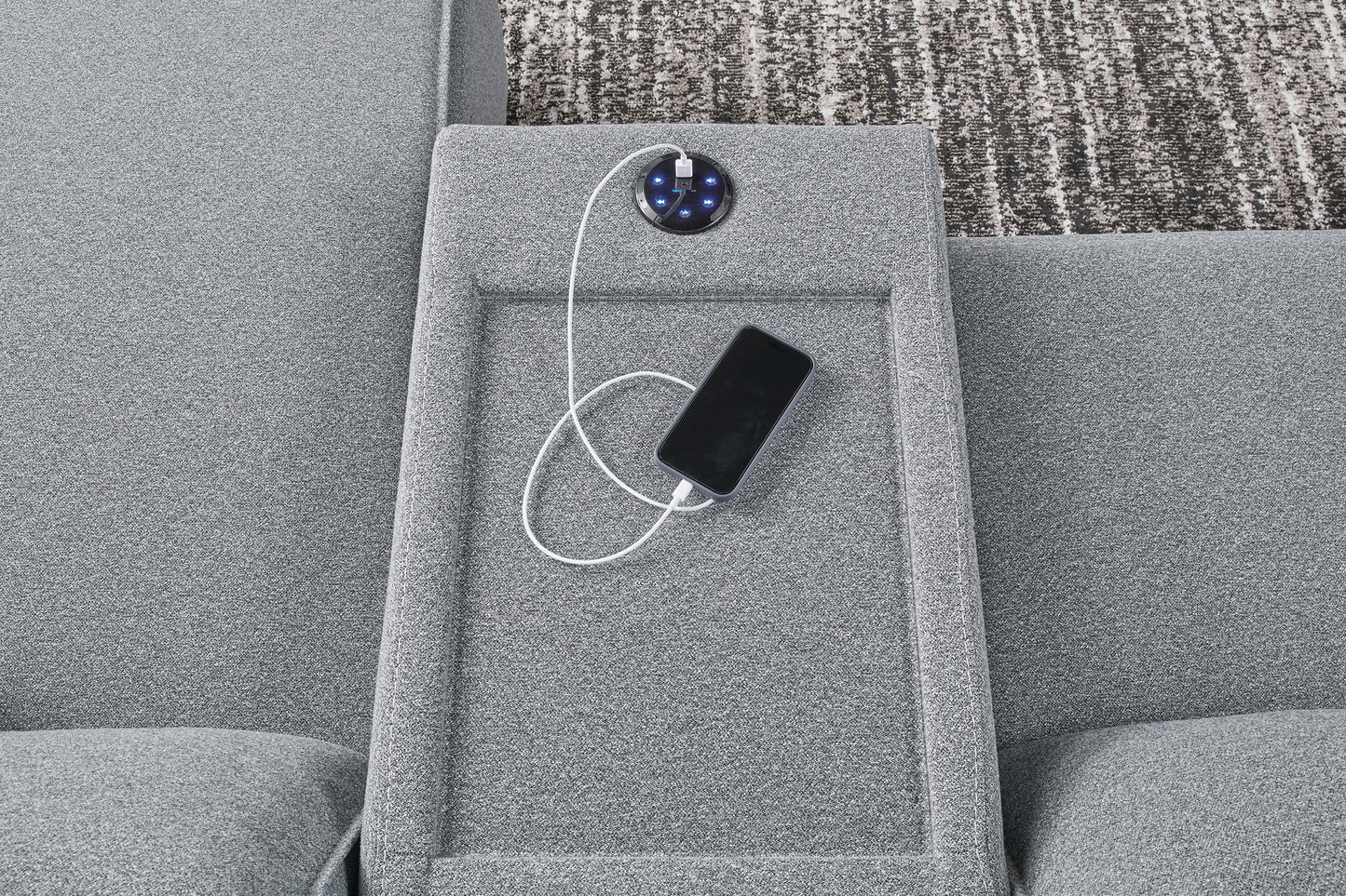 ModMax II 6-Piece Reclining Sectional with Chaise and Audio Console