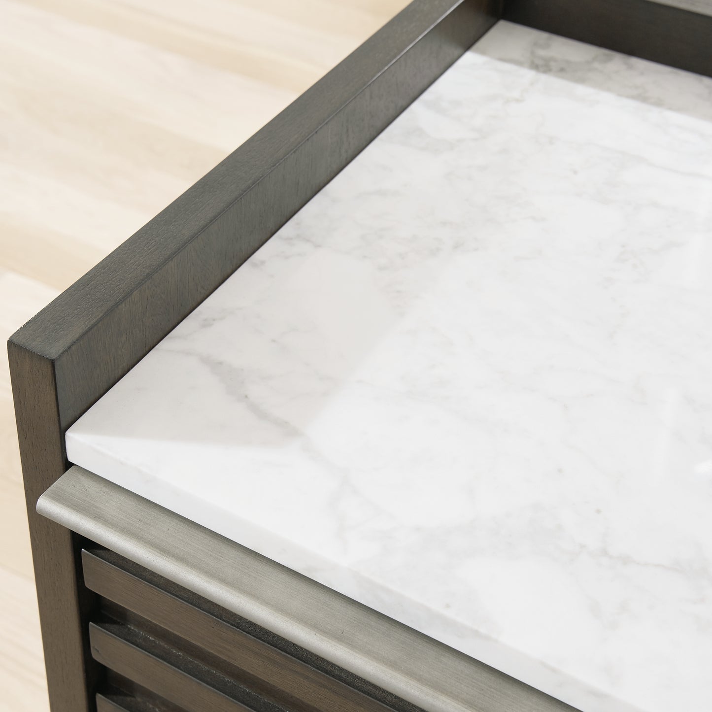 Arkenton King Panel Bed with Mirrored Dresser, Chest and Nightstand