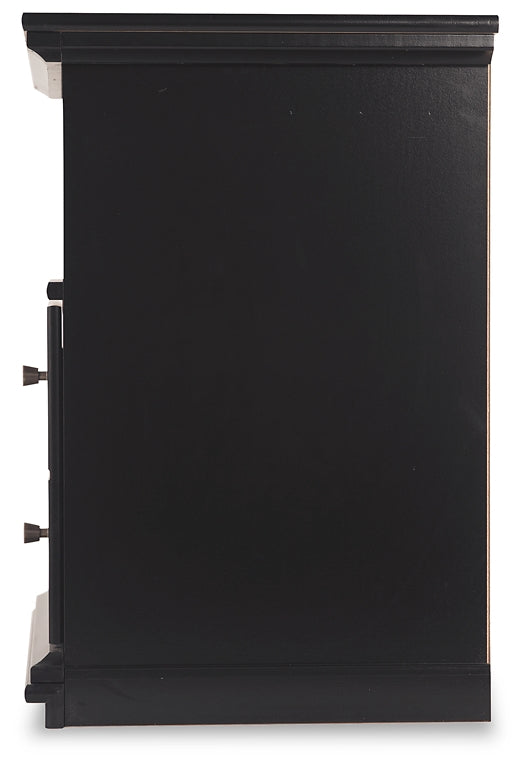 Maribel Queen Panel Bed with Mirrored Dresser, Chest and Nightstand