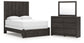 Fraluna Queen Panel Storage Bed with Mirrored Dresser
