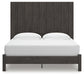 Fraluna King Panel Bed with Mirrored Dresser and Nightstand