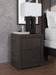 Fraluna King Panel Bed with Mirrored Dresser and Nightstand