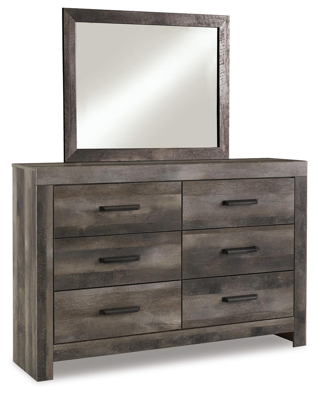 Wynnlow Queen Panel Bed with Mirrored Dresser and Nightstand