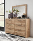 Hyanna King Panel Storage Bed, Dresser, Mirror, Chest and Nightstand