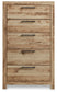 Hyanna Full Panel Storage Bed, Dresser, Mirror, Chest and Nightstand