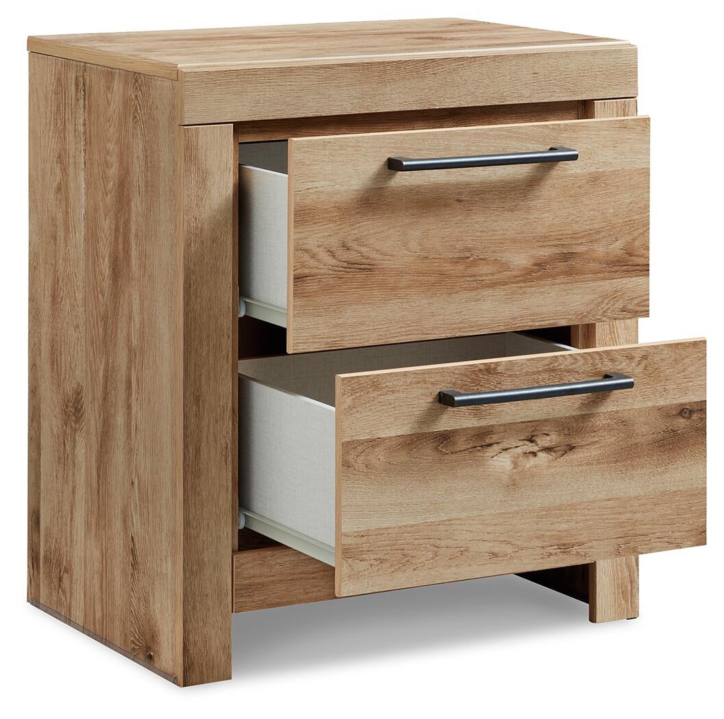 Hyanna Full Panel Bed with 1 Side Storage, Dresser, Mirror and Nightstand