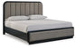 Rowanbeck King Upholstered Panel Bed, Dresser, Mirror, Chest and Nightstand