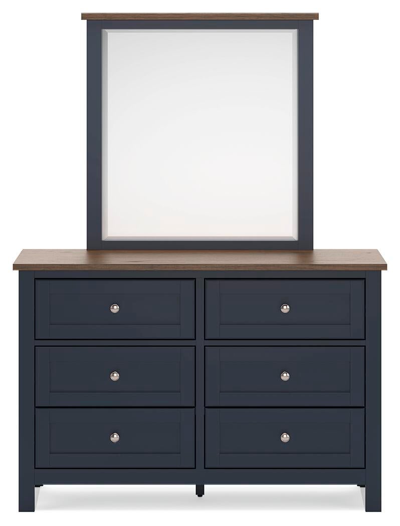 Landocken Full Panel Headboard, Dresser and Mirror