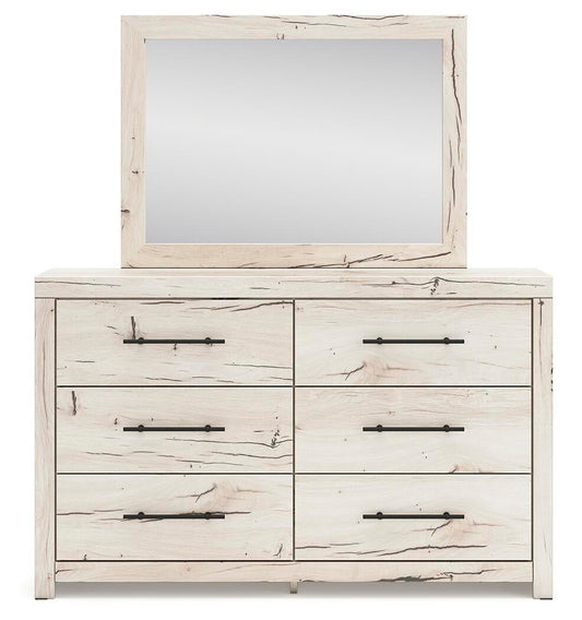 Lawroy Queen Panel Bed with Storage, Dresser, Mirror, Chest and Nightstand