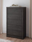 Fraluna King Panel Bed, Dresser, Mirror, Chest and Nightstand