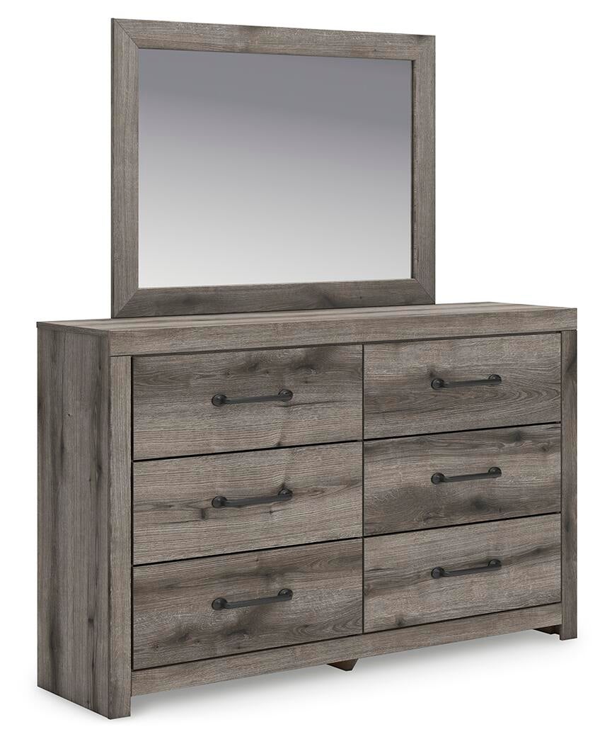 Graystorm Queen Panel Bed, Dresser, Mirror, Chest and Nightstand