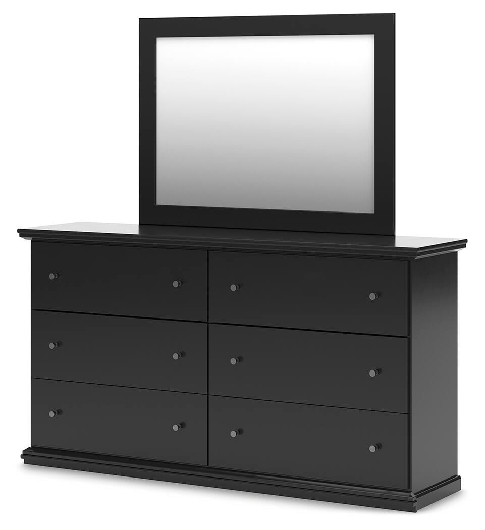 Maribel Queen Panel Bed, Dresser and Mirror