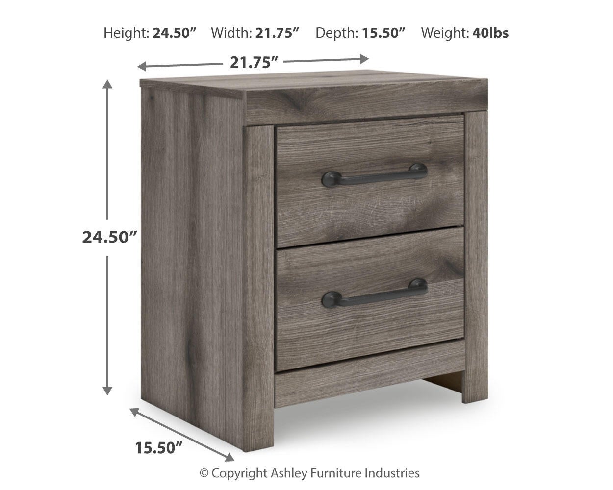 Graystorm Twin Panel Storage Bed, Dresser, Mirror, Chest and Nightstand