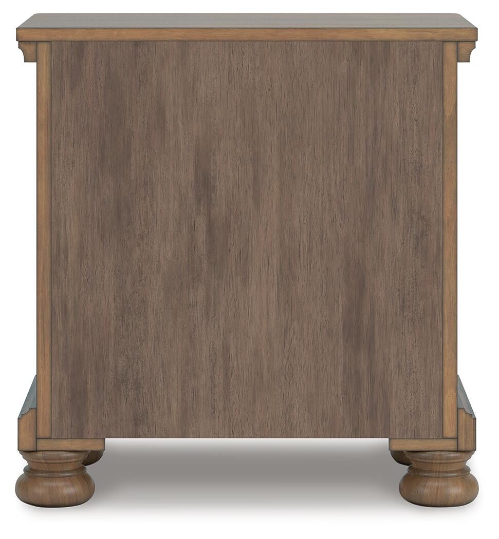 Feddinger King Panel Bed with Mirrored Dresser and Nightstand