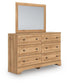 Aleaport Queen Panel Bed with Mirrored Dresser and Nightstand