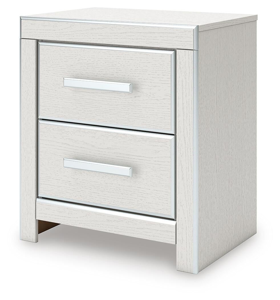 Zuraleus Queen Upholstered Panel Platform Storage Bed, Dresser, Mirror and Nightstand