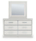 Zuraleus Queen Upholstered Panel Platform Bed, Dresser, Mirror and Nightstand