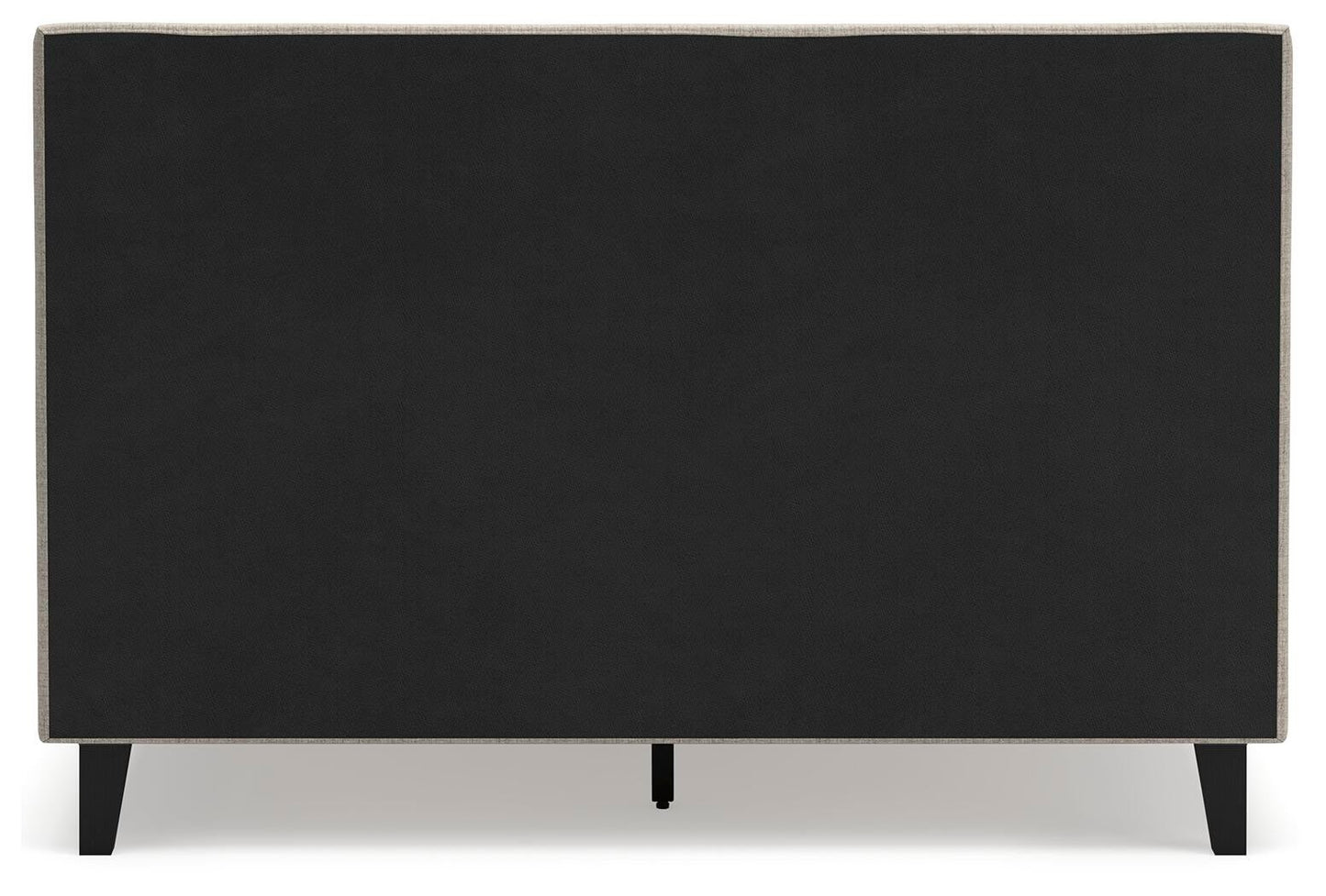 Cielden Queen Upholstered Bed with Roll Slats, Dresser and Mirror