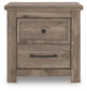 Rusticott King Panel Bed with Mirrored Dresser and Nightstand
