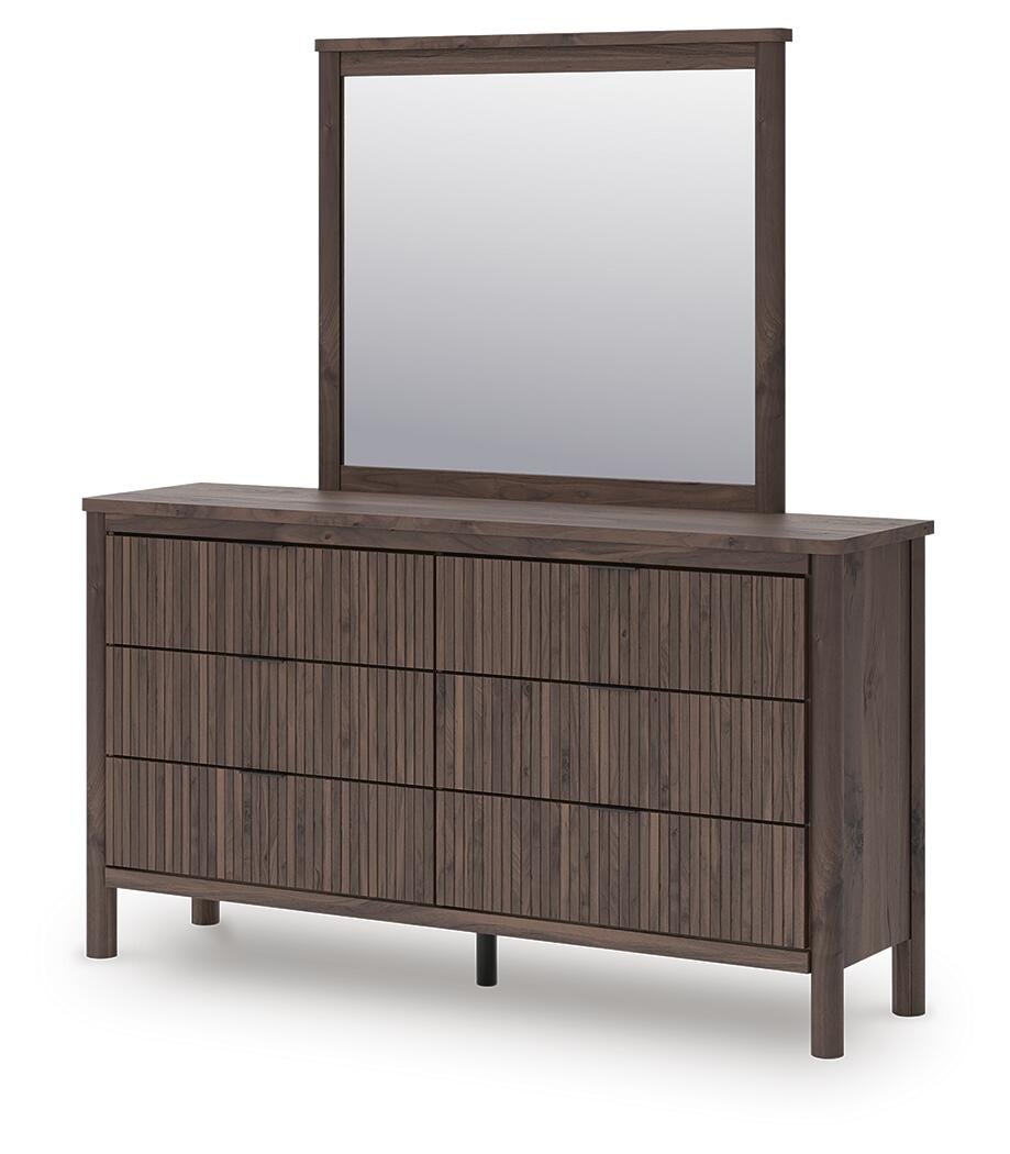 Pamytta King Panel Bed, Dresser and Mirror
