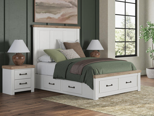 Savonport King Panel Storage Bed, Dresser, Mirror, Chest and Nightstand