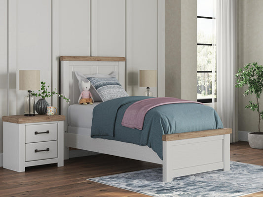Savonport Twin Panel Bed. Dresser, Mirror and Nightstand